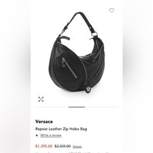 Versace Repeat large Leather Hobo